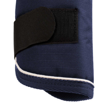 Set transportbeschermers en staartbeschermer Equestro met rubberen patch Marine Marineblauw