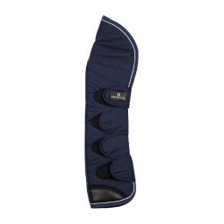 Set transportbeschermers en staartbeschermer Equestro met rubberen patch Marine Marineblauw