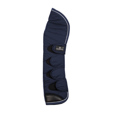 Set transportbeschermers en staartbeschermer Equestro met rubberen patch Marine Marineblauw
