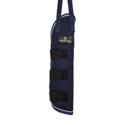 Set transportbeschermers en staartbeschermer Equestro met rubberen patch Marine Marineblauw