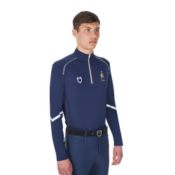 Heren-trainingsbaselayer Equestro x FISE Marineblazer Marineblauw