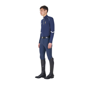 Heren-trainingsbaselayer Equestro x FISE Marineblazer Marineblauw