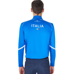 Heren-trainingsbaselayer Equestro x FISE Blauw van Savoye