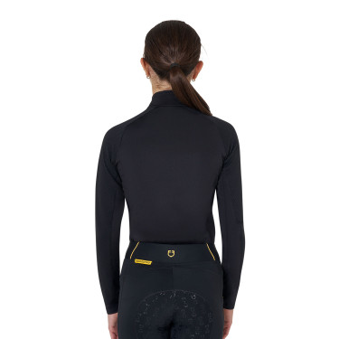 Uniseks kinder-basislaag Equestro in technische stof Zwart / zwart