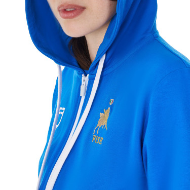 Dameshoodie Equestro x FISE Blauw van Savoye