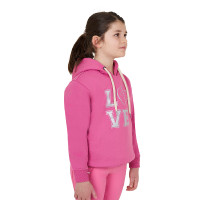 Meisjeshoodie Equestro Winter Love Roze kasteel Meisjeshoodie Equestro Winter Love Roze kasteel