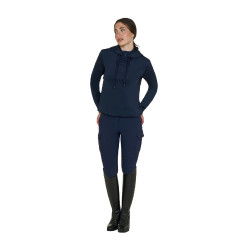 Dames-sweater Equestro met uitsnijdingen Marineblazer Marineblauw
