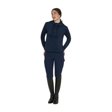 Dames-sweater Equestro met uitsnijdingen Marineblazer Marineblauw