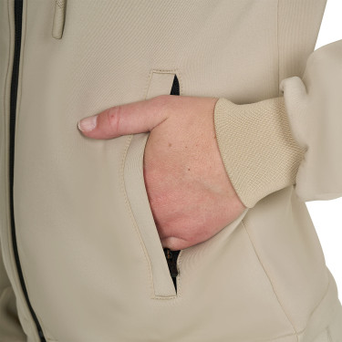 Dames-sweater Equestro cropped hoodie Oxfordbruin Roze