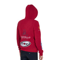 Equestro herenhoodie met meerdere logo’s Asfalt Grijs