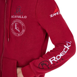 Equestro herenhoodie met meerdere logo’s Scooter Beige