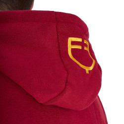 Equestro herenhoodie met meerdere logo’s Scooter Beige
