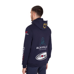 Equestro herenhoodie met meerdere logo’s Marineblazer Marineblauw