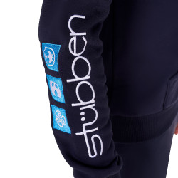 Equestro herenhoodie met meerdere logo’s Marineblazer Marineblauw