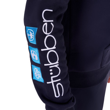 Equestro herenhoodie met meerdere logo’s Marineblazer Marineblauw