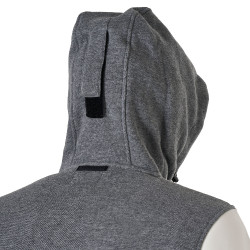 Heren sweatshirt Equestro Institutional tweekleurig met frontale ritssluiting Gemêleerd grijs / antiek wit