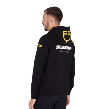 Herenhoodie Equestro Scuderia sweater Zwart