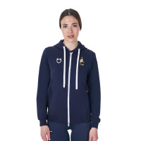 Dames fleece sweater Equestro x FISE Marineblazer Marineblauw Dames fleece sweater Equestro x FISE Marineblazer Marineblauw