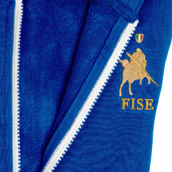 Dames fleece sweater Equestro x FISE Blauw van Savoye
