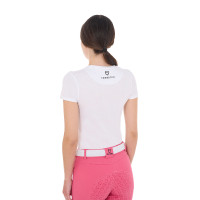 Dames T-shirt Equestro So Lovely van katoen met korte mouwen Wit