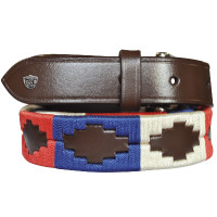 Riem Flags & Cup Chukka Bruin / blauw / rood