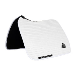 Acavallo Sublime dressuurzadeldek van suède met banden Wit