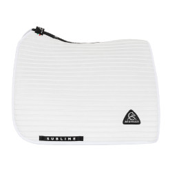 Acavallo Sublime dressuurzadeldek van suède met banden Wit