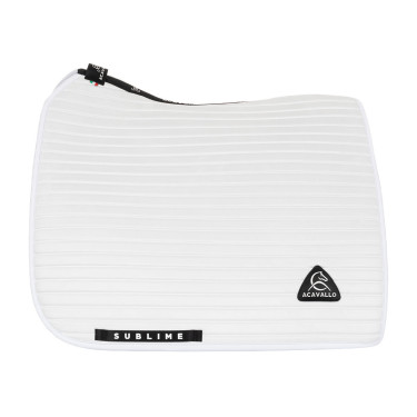 Acavallo Sublime dressuurzadeldek van suède met banden Wit