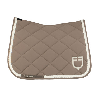 Equestro dressuurzadeldek met gevlochten koord Notenhout / antiek wit Bruin