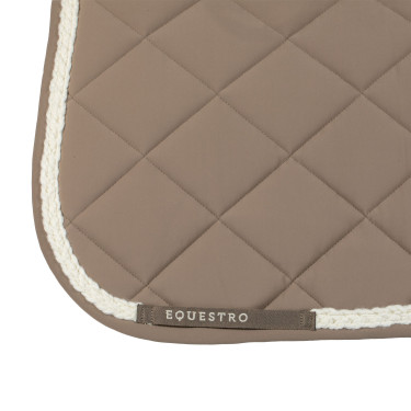 Equestro dressuurzadeldek met gevlochten koord Notenhout / antiek wit Bruin