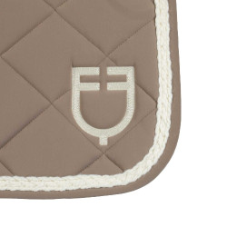 Equestro dressuurzadeldek met gevlochten koord Notenhout / antiek wit Bruin