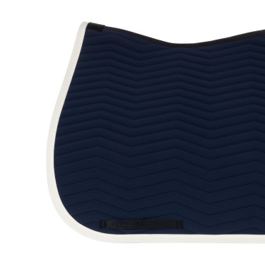 Dressuurdekje Equestro gewatteerd Wave in technische stof Marineblazer / antiek wit Marineblauw