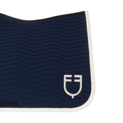 Dressuurdekje Equestro gewatteerd Wave in technische stof Marineblazer / antiek wit Marineblauw