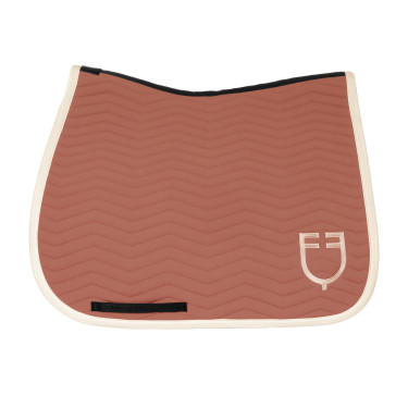 Dressuurdekje Equestro gewatteerd Wave in technische stof Redwood / antiek wit Rood
