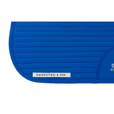 Dressuurzadeldek Equestro x FISE met geborduurd logo Blauw van Savoye Dressuurzadeldek Equestro x FISE met geborduurd logo Blauw van Savoye