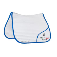 Dressuurzadeldek Equestro x FISE met geborduurd logo Marineblazer Marineblauw