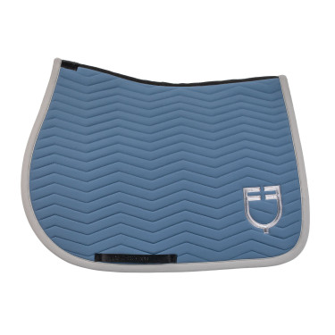 Gestepte Equestro springdeken Wave in technische stof Beringzee / ijsgrijs Blauw Gestepte Equestro springdeken Wave in technische stof Beringzee / ijsgrijs Blauw