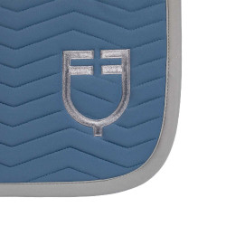 Gestepte Equestro springdeken Wave in technische stof Beringzee / ijsgrijs Blauw Gestepte Equestro springdeken Wave in technische stof Beringzee / ijsgrijs Blauw