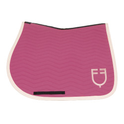 Gestepte Equestro springdeken Wave in technische stof Roze kasteel / antiek wit