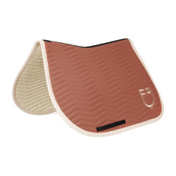 Gestepte Equestro springdeken Wave in technische stof Redwood / antiek wit Rood Gestepte Equestro springdeken Wave in technische stof Redwood / antiek wit Rood