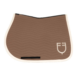 Gestepte Equestro springdeken Wave in technische stof Notenhout / antiek wit Bruin Gestepte Equestro springdeken Wave in technische stof Notenhout / antiek wit Bruin