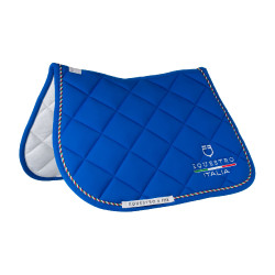 Springzadeldek Equestro x FISE met Italiaanse vlagbies Blauw van Savoye