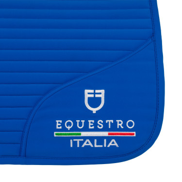 Springzadeldek Equestro x FISE met geborduurd logo Blauw van Savoye Springzadeldek Equestro x FISE met geborduurd logo Blauw van Savoye