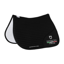 Springzadeldek Equestro x FISE met geborduurd logo Zwart