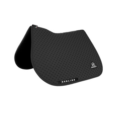 CSO zadeldekje Acavallo Sublime in technische stof met stippen Zwart