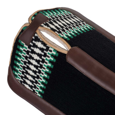 Klassieke Pool’s westernpad Zwart / wit / groen