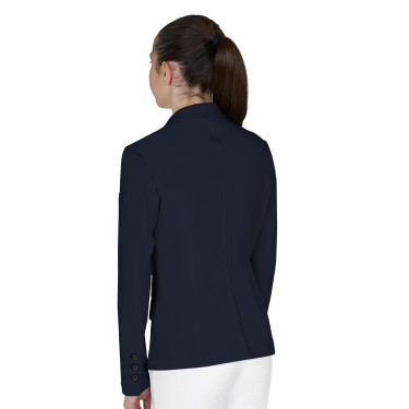 Kinderwedstrijdjas Equestro slim fit met drie knopen Marineblazer Marineblauw Kinderwedstrijdjas Equestro slim fit met drie knopen Marineblazer Marineblauw