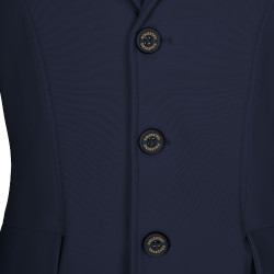 Kinderwedstrijdjas Equestro slim fit met drie knopen Marineblazer Marineblauw Kinderwedstrijdjas Equestro slim fit met drie knopen Marineblazer Marineblauw