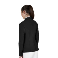 Kinderwedstrijdjas Equestro slim fit met drie knopen Havenmist Wit