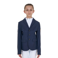 Uniseks wedstrijdjasje voor kinderen Equestro x FISE met drie knopen Marineblazer Marineblauw Uniseks wedstrijdjasje voor kinderen Equestro x FISE met drie knopen Marineblazer Marineblauw